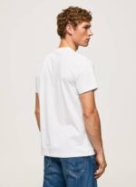 muškarci bijela pamučna majica s logotipom kistova Pepe Jeans JZ8H952 - Slika 4
