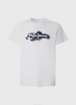 muškarci bijela pamučna majica s logotipom kistova Pepe Jeans JZ8H952 - Slika 5