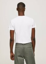 muškarci bijela pamučna majica s otisnutim logotipom Pepe Jeans JZ8H1011 - Slika 4