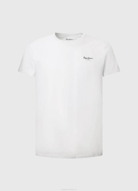 muškarci bijela pamučna majica s otisnutim logotipom Pepe Jeans JZ8H1011 - Slika 5
