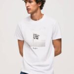 muškarci bijela pamučna majica sa zastavom union jack Pepe Jeans JZ8H945