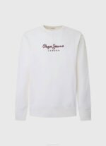 muškarci bijela pamučni džemper s otisnutim logotipom Pepe Jeans JZ8H880 - Slika 5