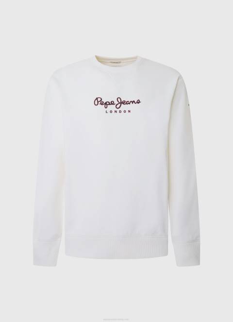 muškarci bijela pamučni džemper s otisnutim logotipom Pepe Jeans JZ8H880 - Slika 5