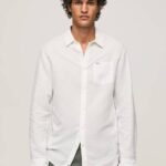 muškarci bijela parker majica dugih rukava Pepe Jeans JZ8H1073