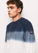 muškarci bijela perseo kabel pleteni jersey Pepe Jeans JZ8H851 - Slika 3