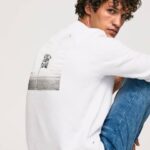 muškarci bijela skakač za ispis fotografija Pepe Jeans JZ8H867