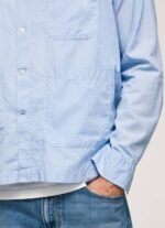 muškarci bjelilo plavo lambert fil a fil košulja ravnog kroja Pepe Jeans JZ8H1030 - Slika 5