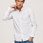 muškarci bjelilo plavo larry uska košulja od poplina Pepe Jeans JZ8H1028