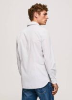 muškarci bjelilo plavo Lawrence uska košulja od poplina Pepe Jeans JZ8H1050 - Slika 4