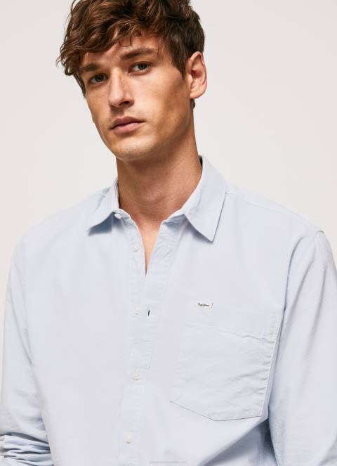 muškarci bjelilo plavo Lawson oksfordska košulja regularnog kroja Pepe Jeans JZ8H1052 - Slika 3