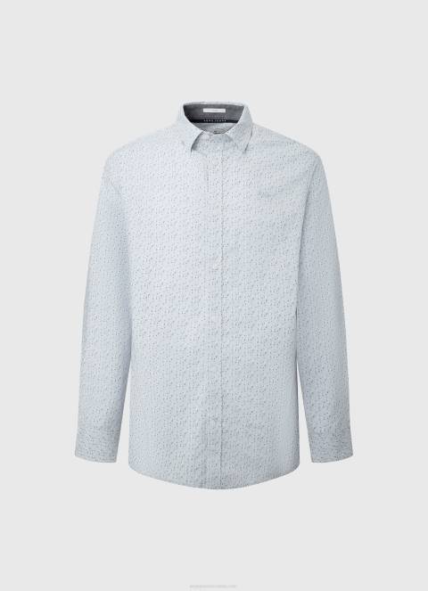muškarci bjelilo plavo lovejoy košulja od cvjetnog poplina Pepe Jeans JZ8H1045 - Slika 5