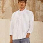 muškarci bjelilo plavo lucius tanka prugasta oxford košulja Pepe Jeans JZ8H1026
