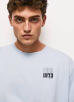 muškarci bjelilo plavo Pamučna majica s logotipom iz 1973 Pepe Jeans JZ8H924 - Slika 3