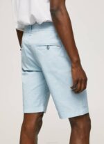 muškarci bjelilo plavo pamučne chino kratke hlače Pepe Jeans JZ8H1115 - Slika 5