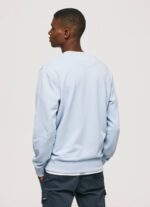 muškarci bjelilo plavo pamučni džemper s otisnutim logotipom Pepe Jeans JZ8H876 - Slika 4