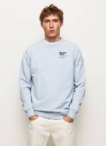 muškarci bjelilo plavo pamučni džemper sa zaobljenim ovratnikom Pepe Jeans JZ8H869