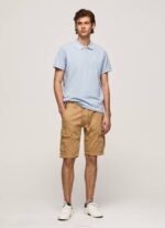 muškarci bjelilo plavo pike polo majica s izvezenim logotipom Pepe Jeans JZ8H1080 - Slika 2