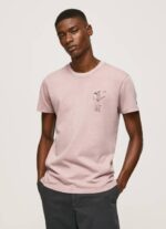 muškarci bjelilo ružičasto isprana i ofarbana pamučna majica Pepe Jeans JZ8H928 - Slika 3