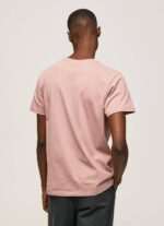 muškarci bjelilo ružičasto pamučna majica s izvezenim logotipom Pepe Jeans JZ8H926 - Slika 5