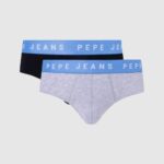 muškarci crno 2 paketa rastezljivih pamučnih gaćica Pepe Jeans JZ8H1152