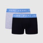 muškarci crno 2 pakiranja rastezljivih pamučnih bokserica Pepe Jeans JZ8H1143