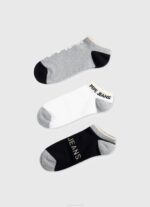 muškarci crno 3 paketa čarapa za gležnjeve Pepe Jeans JZ8H1147