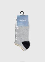 muškarci crno 3 paketa čarapa za gležnjeve Pepe Jeans JZ8H1147 - Slika 3