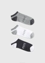 muškarci crno 3 paketa čarapa za gležnjeve Pepe Jeans JZ8H1147 - Slika 5
