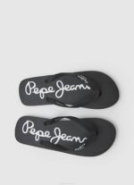 muškarci crno bay beach osnovne japanke za plažu Pepe Jeans JZ8H1265 - Slika 2