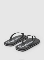 muškarci crno bay beach osnovne japanke za plažu Pepe Jeans JZ8H1265 - Slika 4