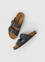muškarci crno dvostruke kanzas anatomske sandale Pepe Jeans JZ8H1271 - Slika 2