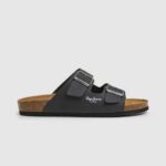 muškarci crno dvostruke kanzas anatomske sandale Pepe Jeans JZ8H1271