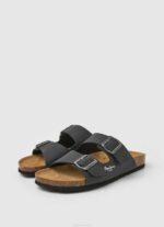 muškarci crno dvostruke kanzas anatomske sandale Pepe Jeans JZ8H1271 - Slika 3
