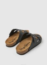 muškarci crno dvostruke kanzas anatomske sandale Pepe Jeans JZ8H1271 - Slika 4