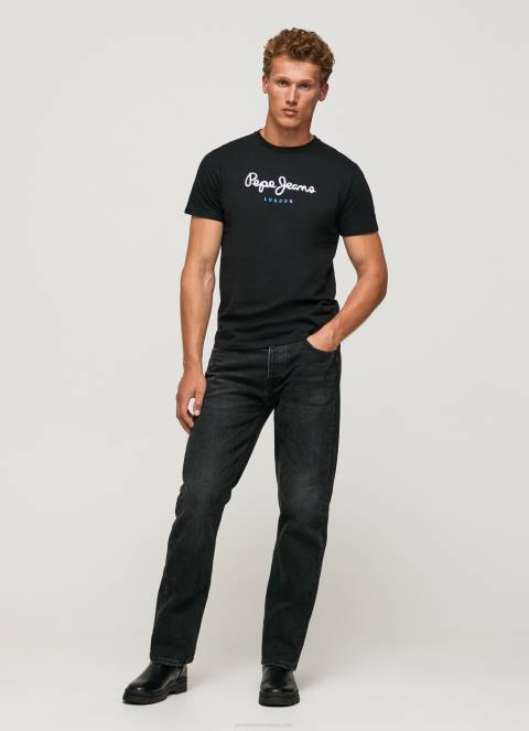 muškarci crno pamučna majica s otisnutim logotipom Pepe Jeans JZ8H1000 - Slika 2