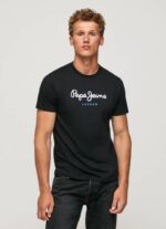 muškarci crno pamučna majica s otisnutim logotipom Pepe Jeans JZ8H1000 - Slika 3