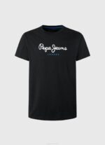 muškarci crno pamučna majica s otisnutim logotipom Pepe Jeans JZ8H1000 - Slika 5