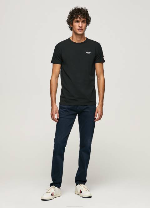 muškarci crno pamučna majica s otisnutim logotipom Pepe Jeans JZ8H1012 - Slika 2