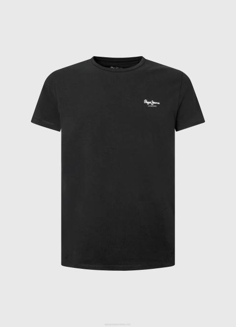 muškarci crno pamučna majica s otisnutim logotipom Pepe Jeans JZ8H1012 - Slika 5