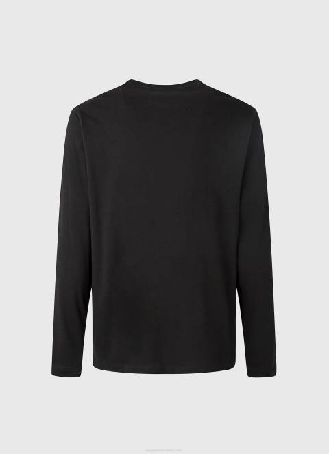 muškarci crno pamučna majica s otisnutim logotipom Pepe Jeans JZ8H1019 - Slika 5