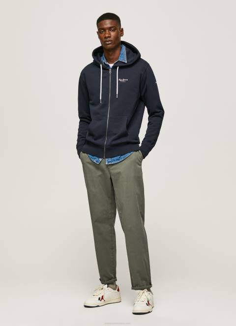 muškarci dulwich džemper s patentnim zatvaračem s printom logotipa Pepe Jeans JZ8H905 - Slika 2