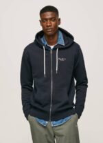 muškarci dulwich džemper s patentnim zatvaračem s printom logotipa Pepe Jeans JZ8H905