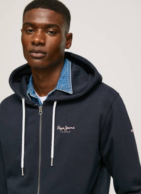 muškarci dulwich džemper s patentnim zatvaračem s printom logotipa Pepe Jeans JZ8H905 - Slika 3