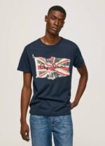 muškarci dulwich logotip zastave i majica s vijorećom zastavom Pepe Jeans JZ8H935 - Slika 3