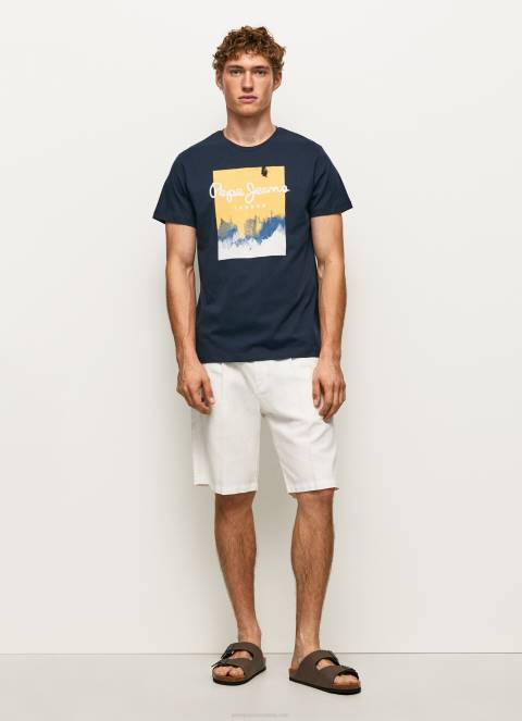 muškarci dulwich majica s printom logotipa Pepe Jeans JZ8H979 - Slika 2