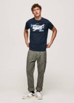 muškarci dulwich pamučna majica s printom zastave Pepe Jeans JZ8H956 - Slika 2