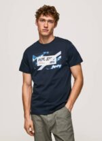 muškarci dulwich pamučna majica s printom zastave Pepe Jeans JZ8H956