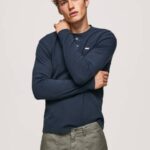 muškarci dulwich vafel pletena pamučna majica Pepe Jeans JZ8H923