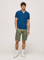 muškarci indigo iznošena pamučna polo majica Pepe Jeans JZ8H1079 - Slika 2