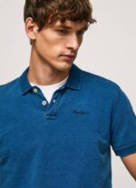 muškarci indigo iznošena pamučna polo majica Pepe Jeans JZ8H1079 - Slika 3